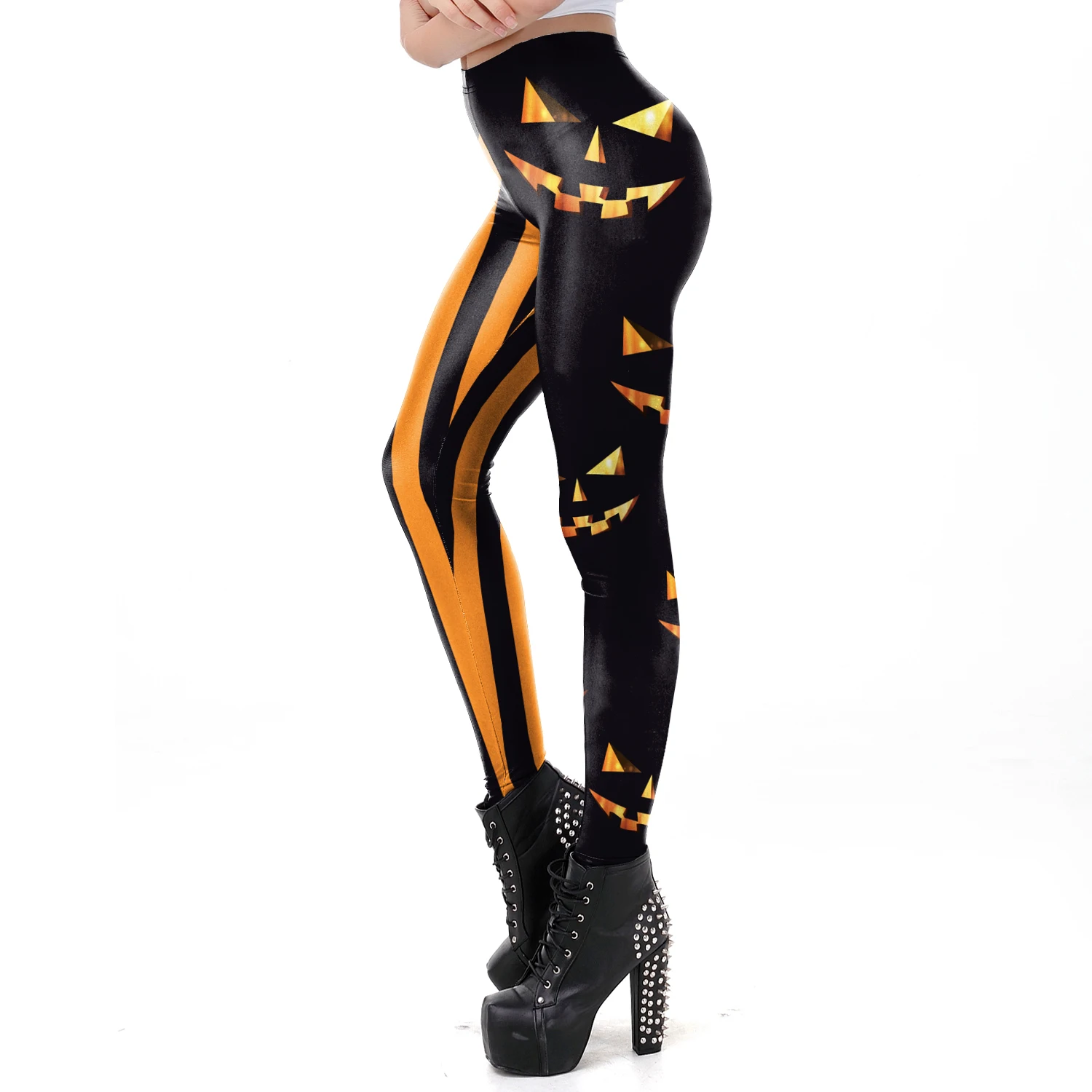 Fashion Pumpkin Head Leggings Adult 3D Printing Lady Trousers Halloween Carnival Party Pants Fitness Sportswear Bottom for Women