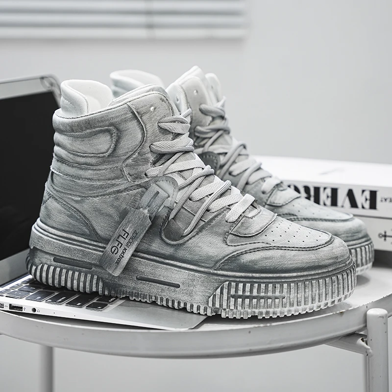 ريترو مانغا أحذية رياضية رجالية لينة مريحة عدم الانزلاق ارتداء مقاومة وحيد اليومية أحذية رجالي عادية Preppy تنوعا هدايا العيد #2