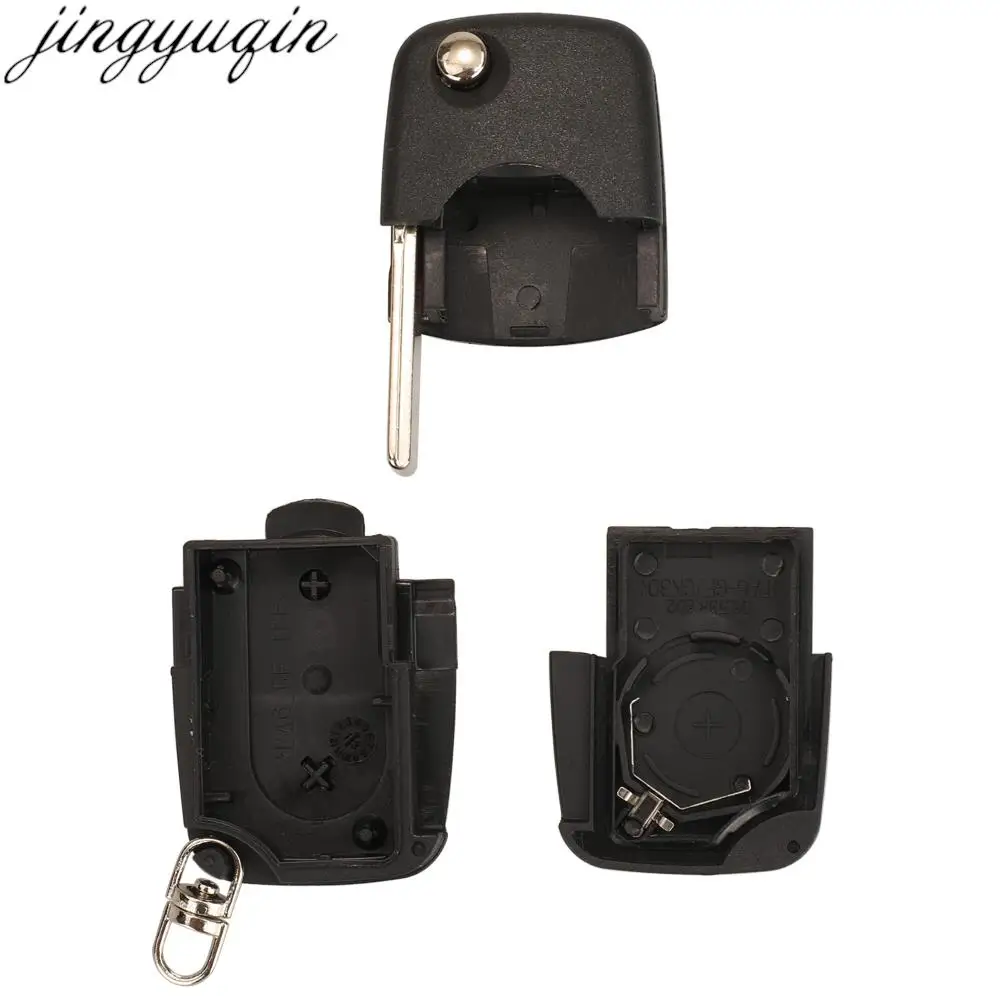 Jingyuqin 1J0959753A Remote Car Key Alarm 433MHZ ID48 Chip For Volkswagen Vw Golf Jetta Passat Beetle MK4 2 Buttons Fob