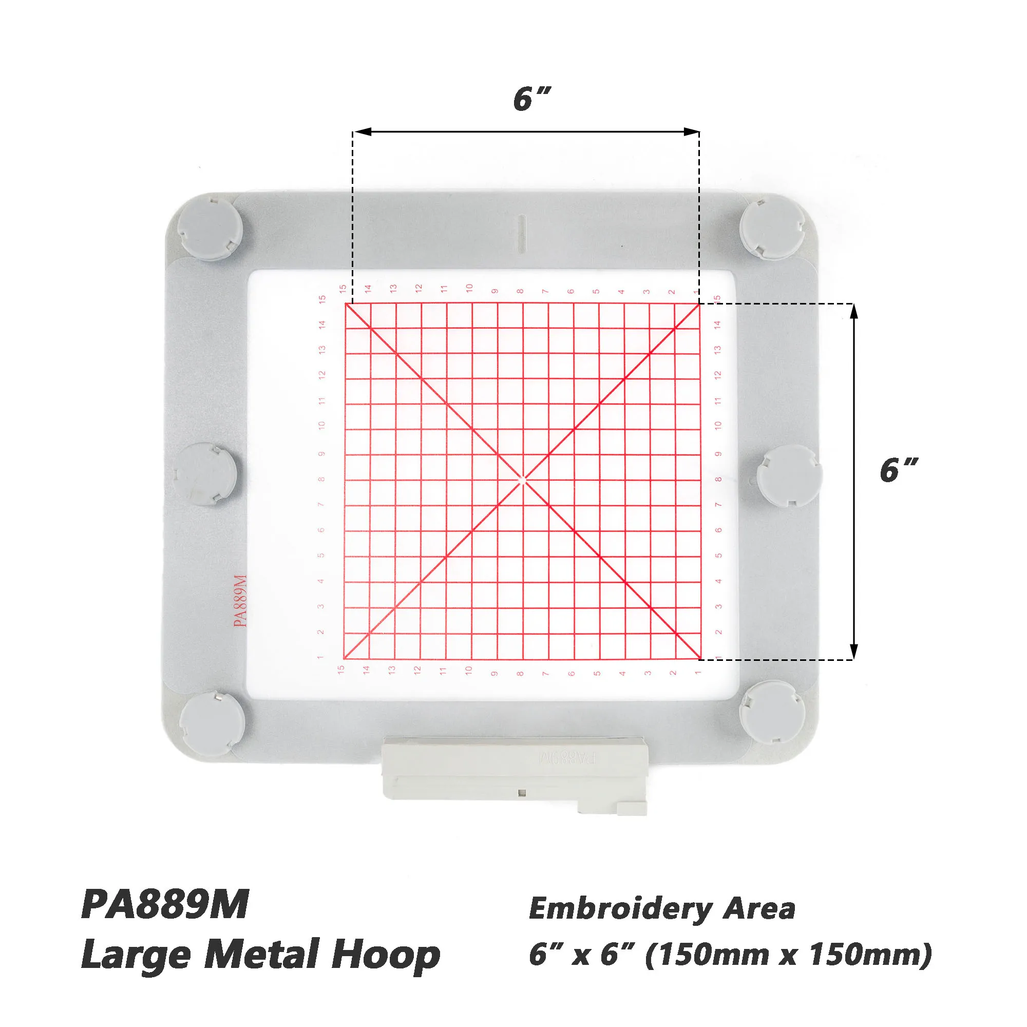 Quilter\'s Frame Embroidery Hoop for Husqvarna Jade 35 Viking Designer, Diamond Deluxe Ruby Pfaff, Creative Sewing Machine