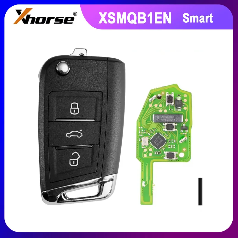 

1/2/5 шт. Xhorse XSMQB1EN умный дистанционный ключ для V-W MQB Filp 3-кнопочный бесконтактный английский ключ