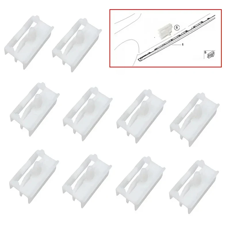 20pc For Bmw 3 Series E36 E46 E90 E91 51718184574 51711932996 Side Sill Skirt Trim Moulding Clips Auto Accessories Fastener clip view 5