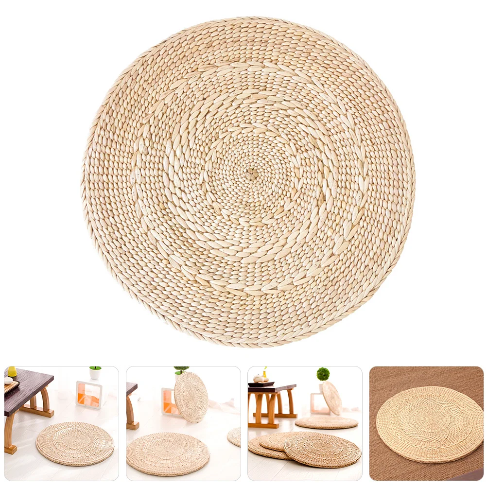 

Thickened Kneeling Mat Japanese Round Braided Straw Cushion Floor Seat Mat Bedroom Floor Cushion for Meditation