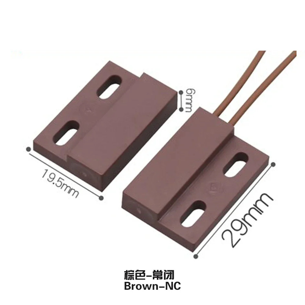 20Pcs/Bag Wire Magnetic Door Open Detector Window Dry Contact Sensor NC/NO Optional Multi Color Surface Mount Limit Switch