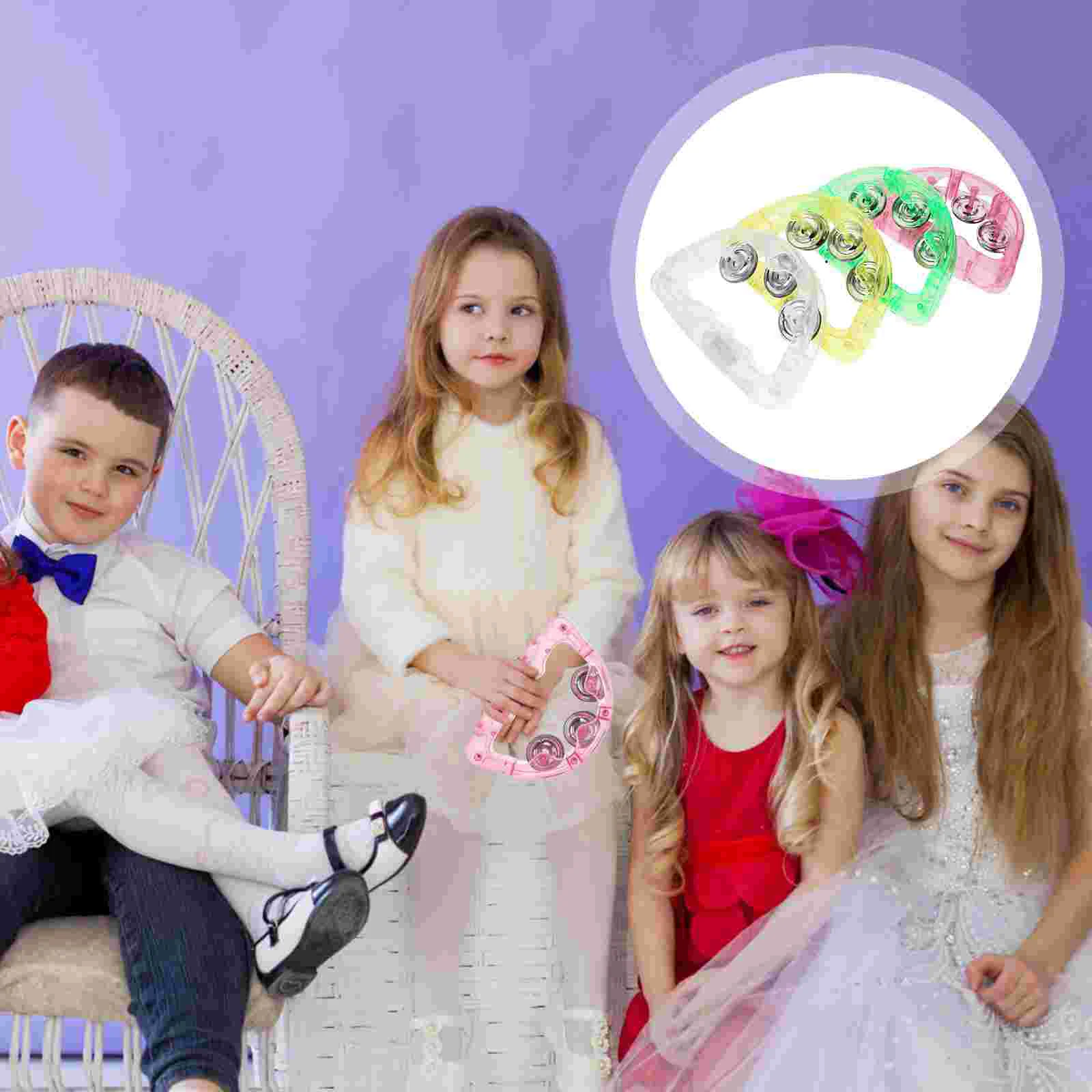 

Flash Rattle Light Up Tambourines Shaking Toys Luminous Party Playthings Festival Handbell Interesting