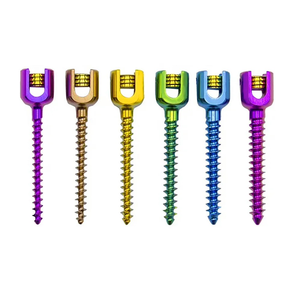 Veterinary Spinal Implants Mini Size 2.5mm Titanium Polyaxial Spine Pedicle Screws And Rods Surgical Orthopedic Implant