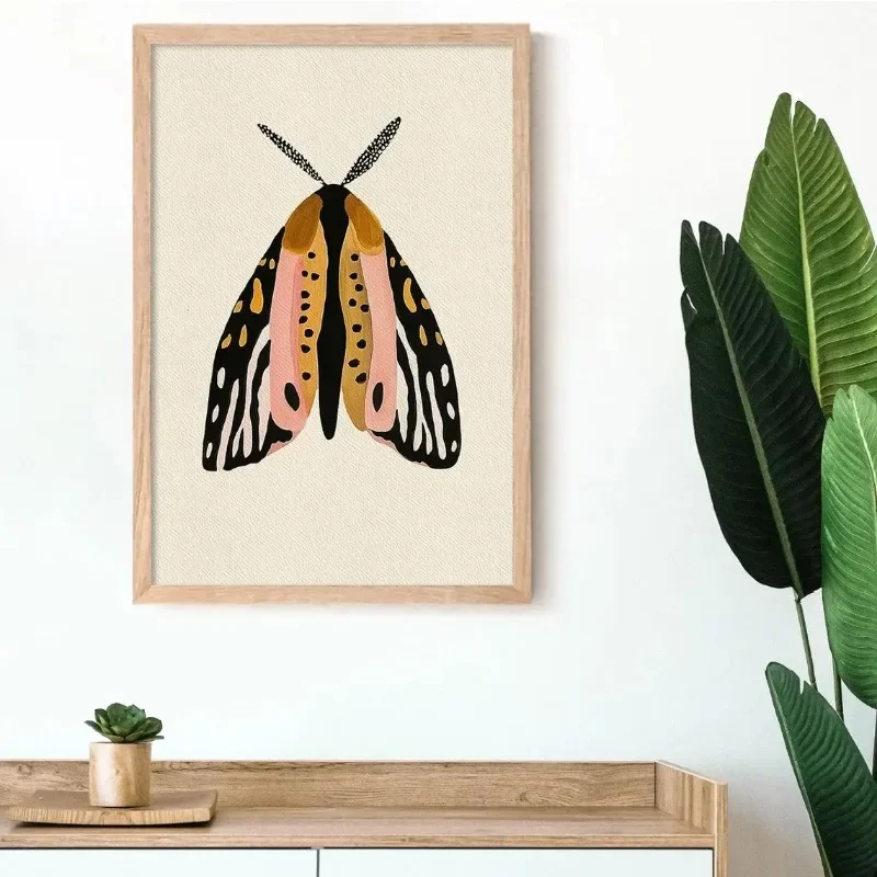 1pc frameless Canvas Painting Colorful Insect Modern Boho Bug Artwork Poster Nature Beetle Butterfly Entomology Canvas Painting