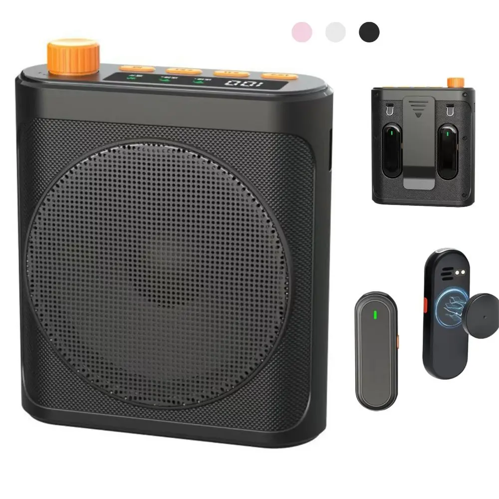 

Перезаряжаемый усилитель голоса для учителей 2, микрофон с магнитным петличным беспроводным микрофоном, портативный Bluetooth-динамик для классной комнаты