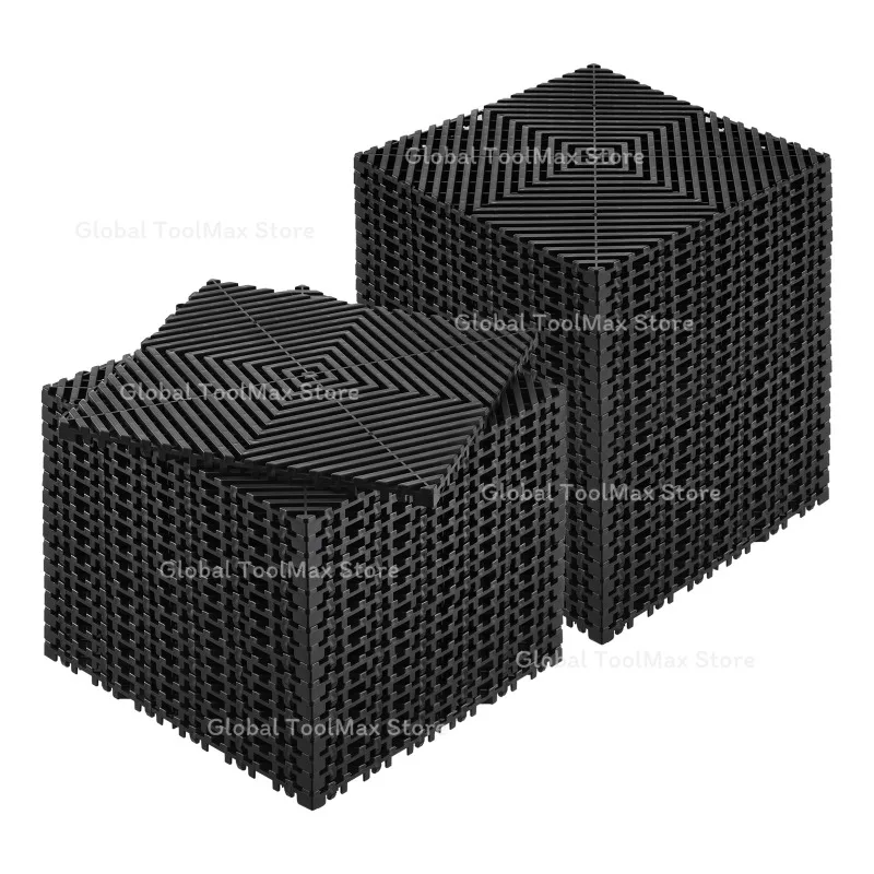 Interlocking Drainage Mat 12inx12in 12‑55Pcs Splicing Non‑Slip PP Drainage Floor Tile Shower Bathroom Mat