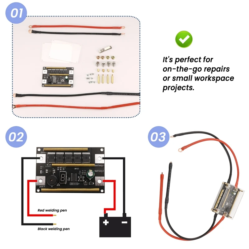 12V Spot Welder Battery Energy Storage Spot Welding Machine PCB Circuit Board Welding Equipment