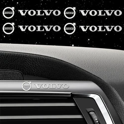 4pcs Car Styling Metal Stickers Interior Decoration Decals For Volvo XC90 S60 V40 XC60 S80 S40 V70 V50 S90 T6 V60 V90 XC40 XC70