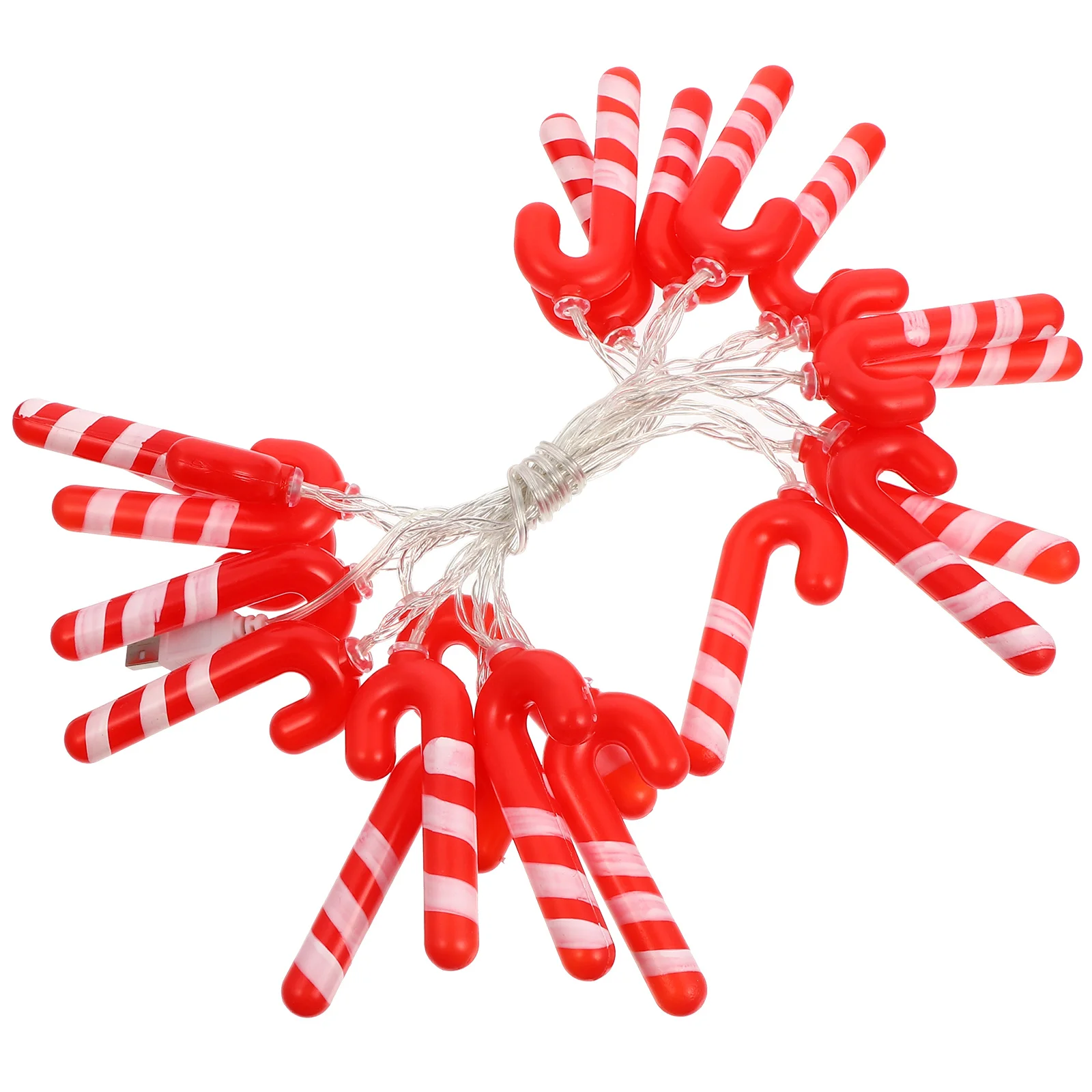 1 مجموعة Led الديكور ضوء سلسلة قصب الحلوى شكل احتفالي حفلة داخلي في الهواء الطلق USB شجرة عيد الميلاد معلقة ديكور #4