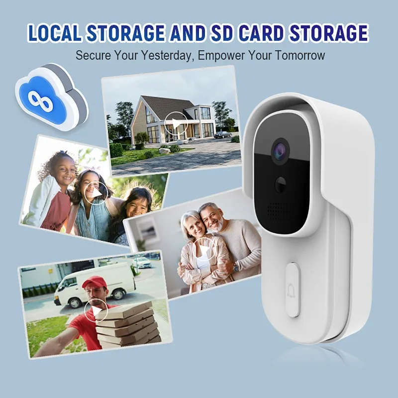 Tuya Smart Video Doorbell Two-way Intercom Mobile APP Wireless Wifi Remote Control Home Surveillance IP55 Waterproof Door Bell