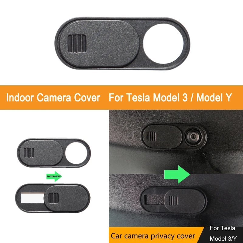For Tesla Model Y Car Camera Privacy Cover For Tesla Model 3 Car Indoor Camera Protection Sticker Cover, Switch On / Off