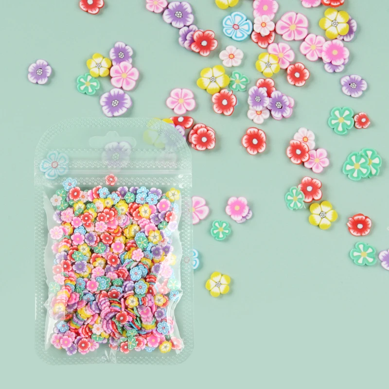 10g Cute Flowers Polymer Clay Flakes Resin Epoxy Mold Filler Daisy Slime Sequins For DIY Jewelry Shaker Filling Crafts Materials