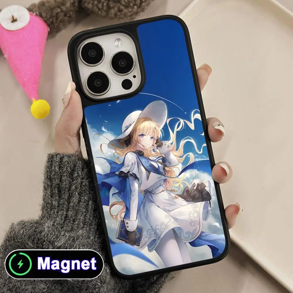 

Wuthering Waves Phoebe Phone Case for iPhone 17 16 15 14 13 12 11 Air Pro Max Plus Matte Surface Magnet Cover