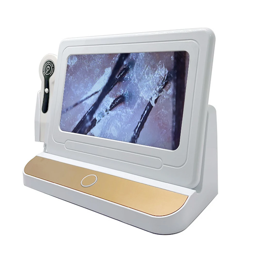 10inch Portable Skin Hair HD Analyzer Machine Facial Skin Detector Moisture Tester Electric Digital Dermoscopy Physical Therapy