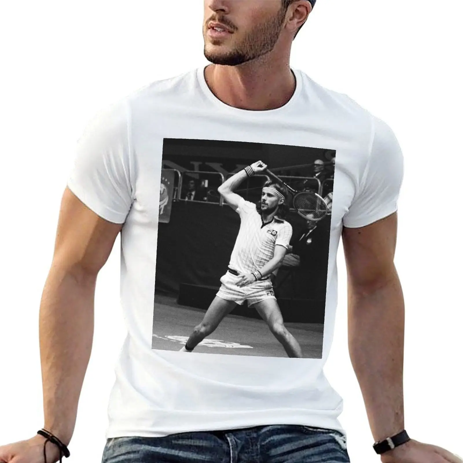 

Borg: The Ice Man: Tennis Legend T-Shirt man t shirts cotton cotton tshirt 100% T-Shirt