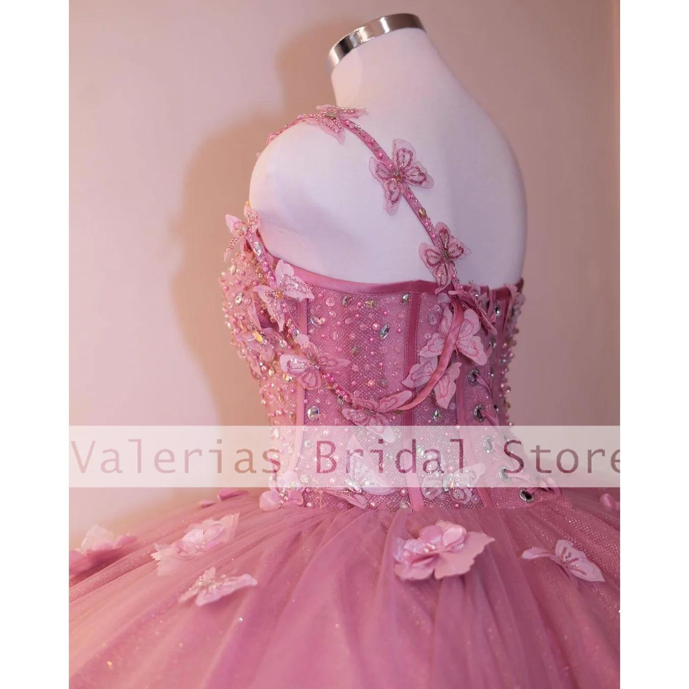 Vestido quinceanera rosa para 16 festas, sem o ombro, vestido de baile Cinderela, vestidos de baile, flor 3D, 15