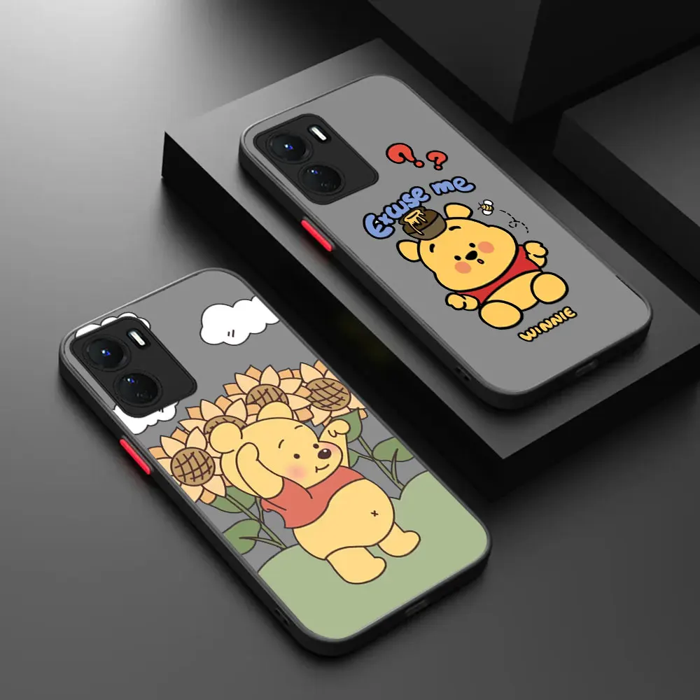 Disney's Adorable Pooh Matte Shockproof Phone Case Cover For Redmi NOTE 10 10LITE 9 9T 7 5 5APRIME 2 S PRO MAX 5G