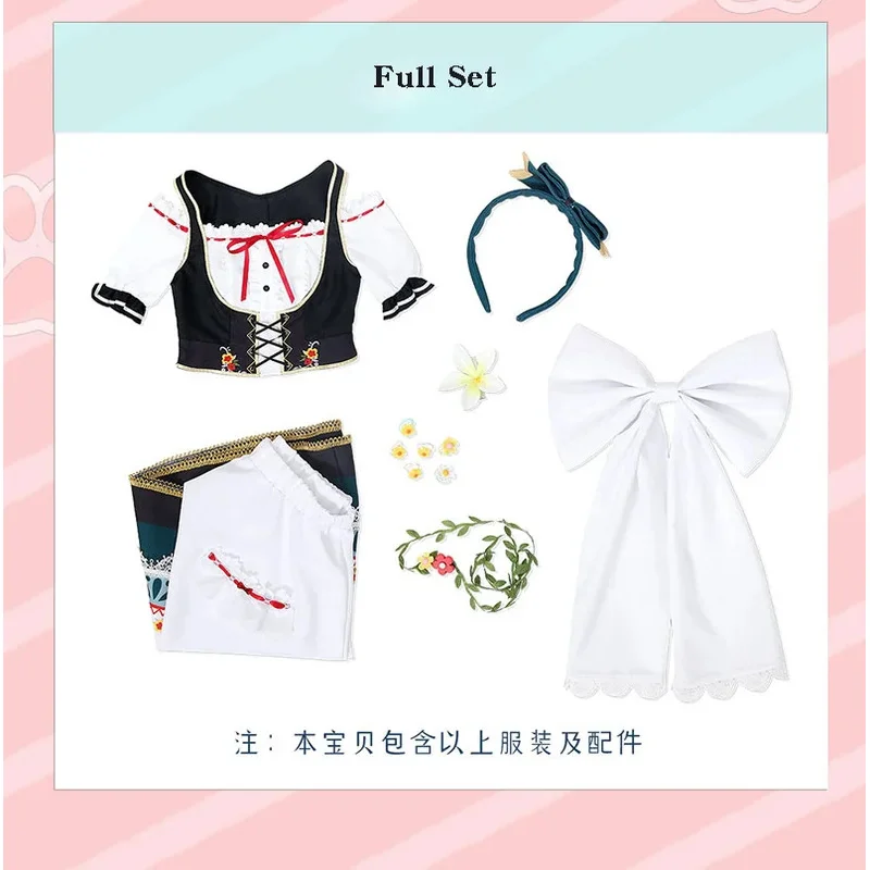 أنيمي الحب لايف! Nijigasaki المدرسة الثانوية المعبود نادي إيما فيردي أزياء تنكرية للنساء فستان خادمة زي الهالوين مصنوع حسب الطلب