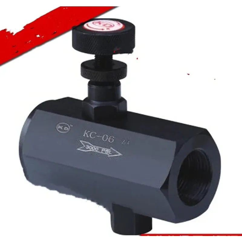 صمام خانق هيدروليكي أحادي الاتجاه KC-02 KC-03 KC-04 06 صمام التحكم في التدفق صمام تنظيم نوع أنبوب ضغط الزيت #2