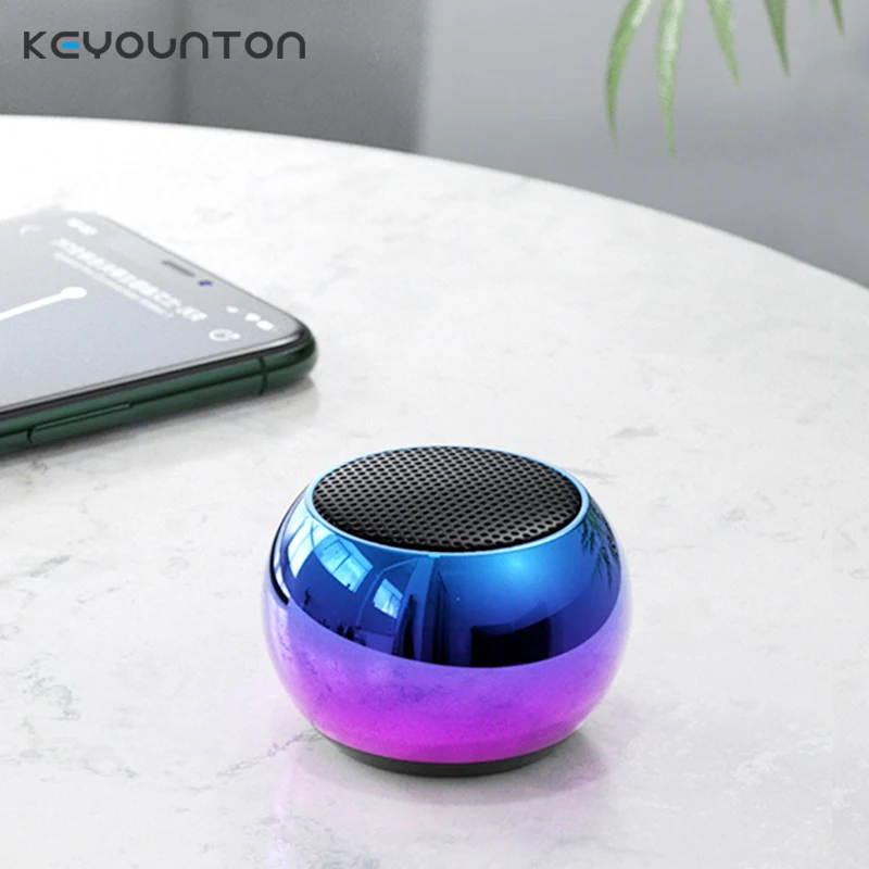 

Metal Mini Wireless Bluetooth Speaker Hifi Portable Music Subwoofer Super Bass Stereo Column Mobile Phone Computer Music Player