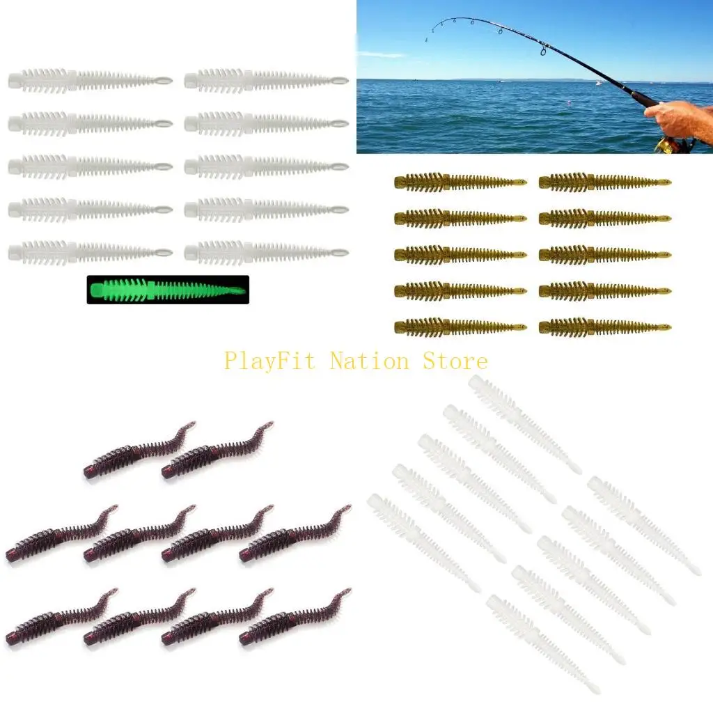 

242F 10 шт. мягкие рыболовные приманки из ТПЭ, червячные приманки, воблер, рыболовные приманки, искусственные приманки для в