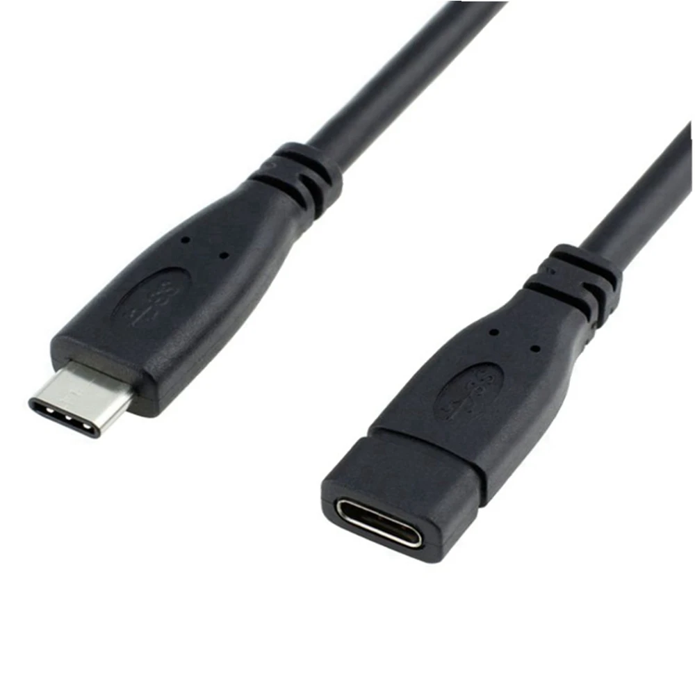 Hight quality Type C USB 3.1 Male to USB-C Female Extension Data Cable Extender Cord 0.2M 0.6M 1M