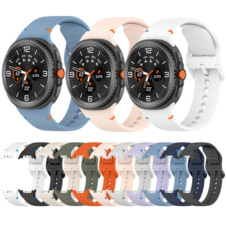 Silicone Band for Samsung Galaxy Watch 8 9 40mm 44mm Sport Correa Bracelet Galaxy Watch 8 Classic 46mm Strap Accessories 20mm