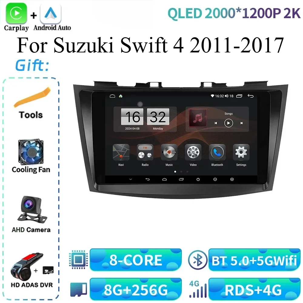 

For Suzuki Swift 4 2011-2017 Car Radio Multimedia Video GPS Multimedia Video Android Navigation Carplay Wireless Stereo Screen