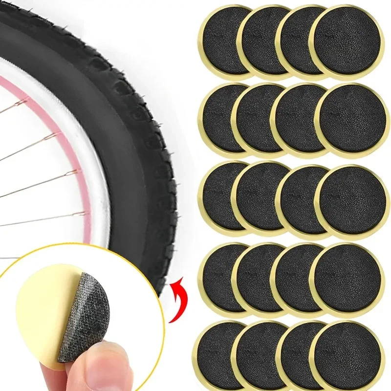 Bicycle Tire Repair Patch Glue-Free Adhesive Quick Repairing Tyre Protection Patch for Mountain Road Bike Inner Tyre Repair Pads