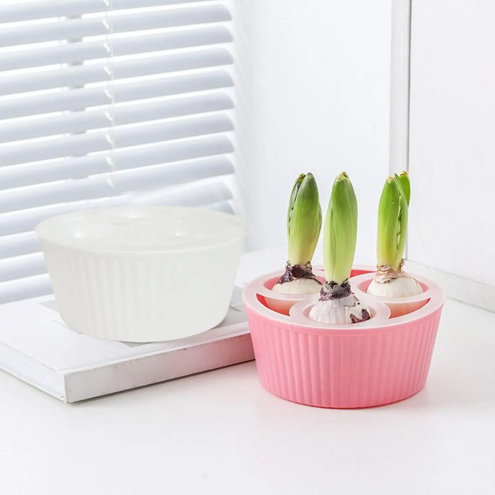 Hydrokultur-Pflanzgefäß, 3-Loch-Vase, Blumenbirne, Pflanzbehälter, Hyazinthen-Pflanzgefäß, Garten, Fensterbank, Blumentopf, Wasserwachs-Set