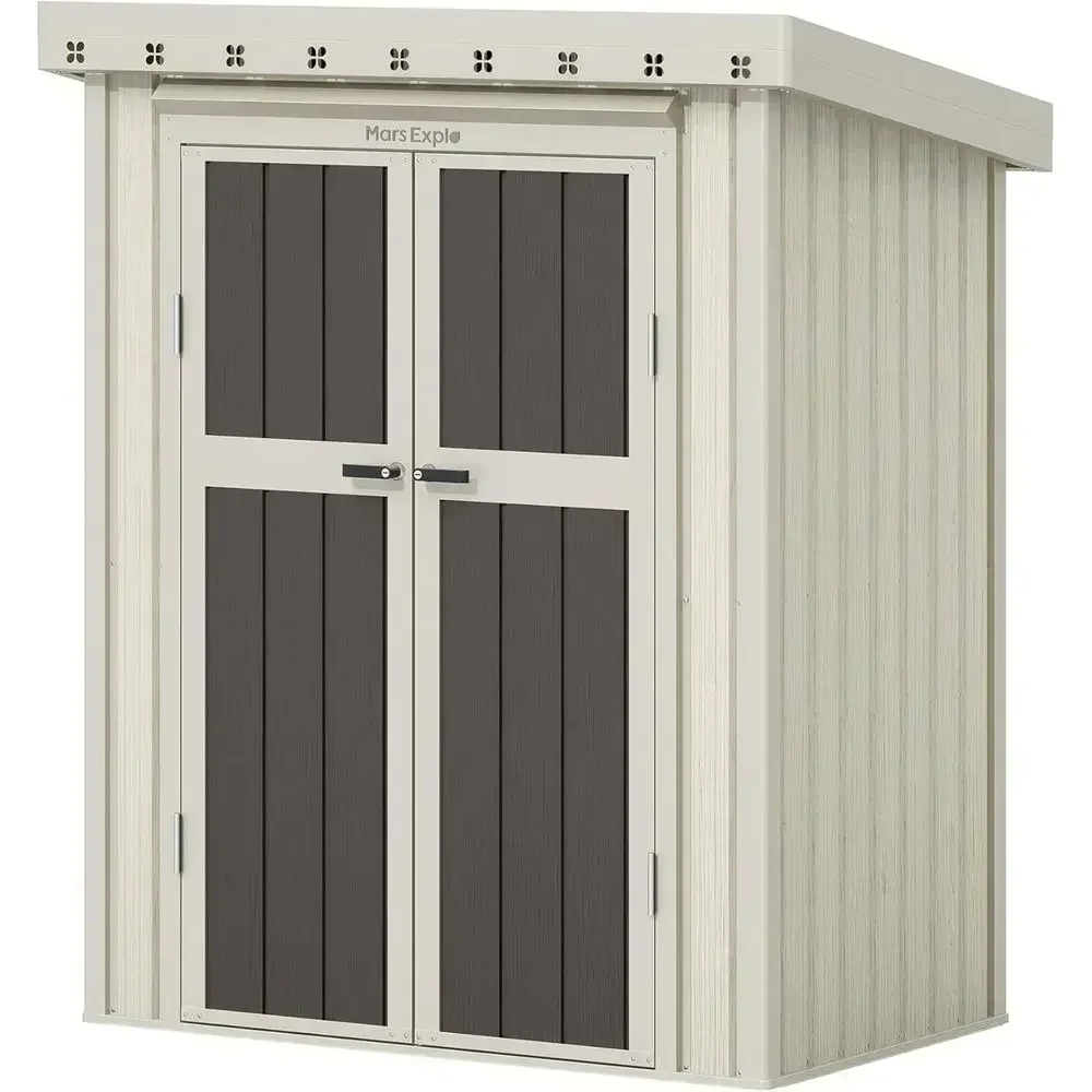 3ft X 5ft Metal Shed with Sloping Roof for Outdoor Storage and Security