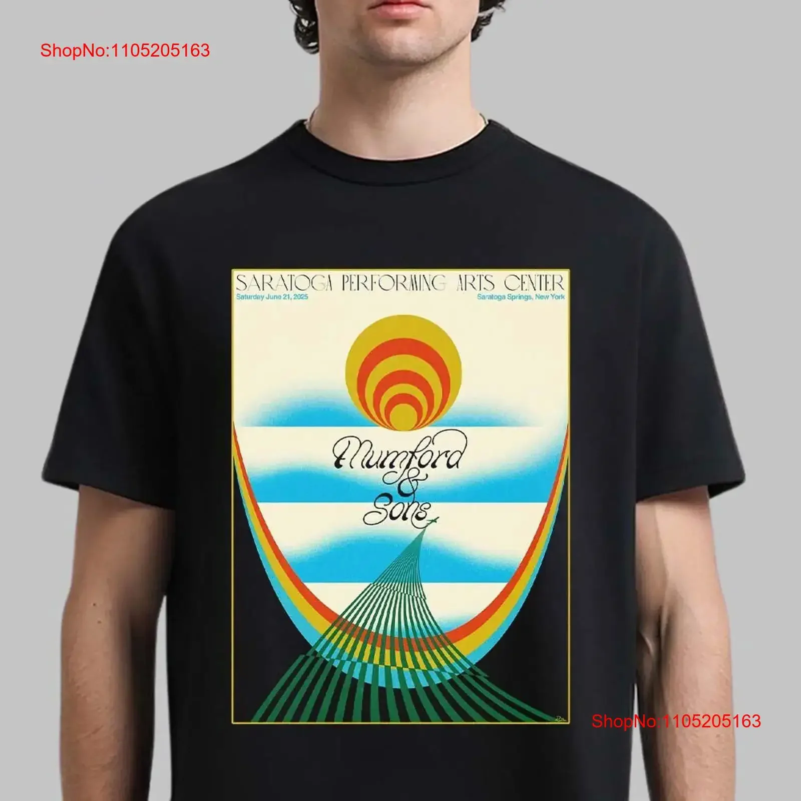تي شيرت Mumford And Sons Saratoga Springs New York 2025 Gig على 21 يونيو عتيق مغسول قليلاً وناعم غير رسمي