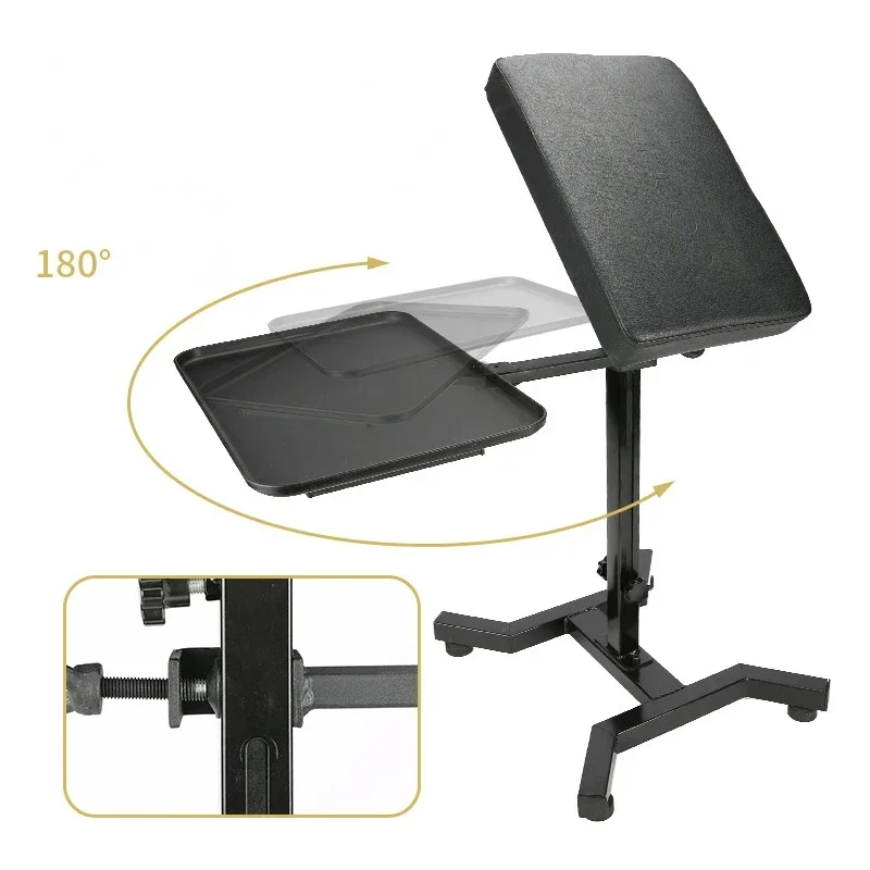 Bandeja magnética para tatuaje, soporte para brazo de mano, accesorios para silla de tatuaje, bandeja de hierro giratoria desmontable especial, herramienta de maquillaje de belleza