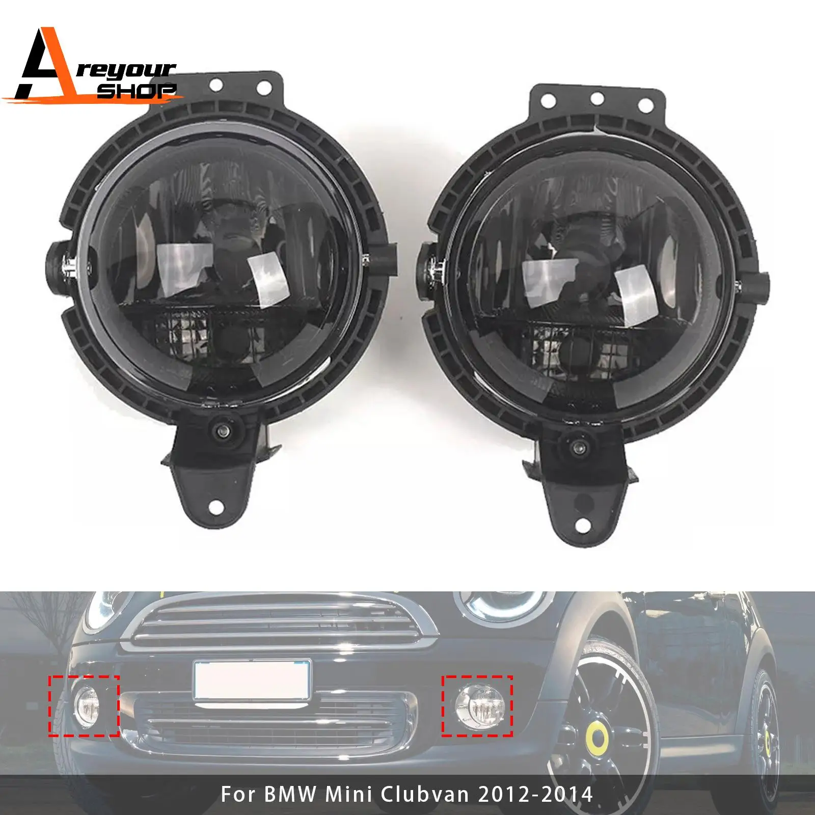 Front Bumper Fog Light for Mini R55 R56 R58 R59 R60 63172751295 Smoke Lens
