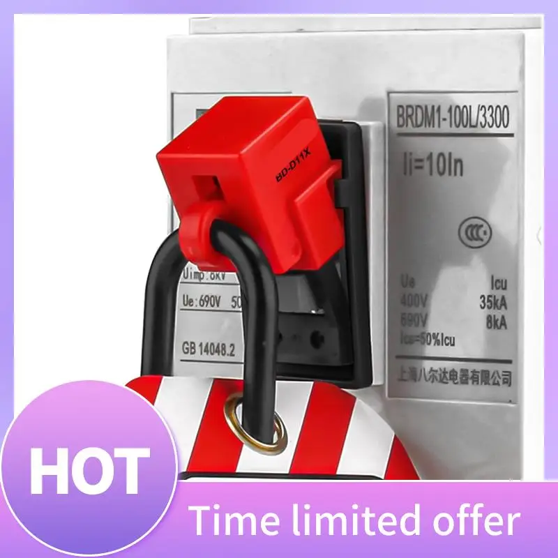 

ABFN-Medium Clip-On Circuit Breaker Lockout Device With Lotopad Lock And Tag For 480/600V Clamp-On Breaker Lock Out Tag Out