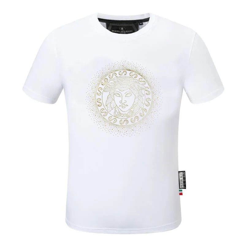 Hip Hop Fashion Casual brand designer Rhinestone Plein ali T-shirt pullovers men tees