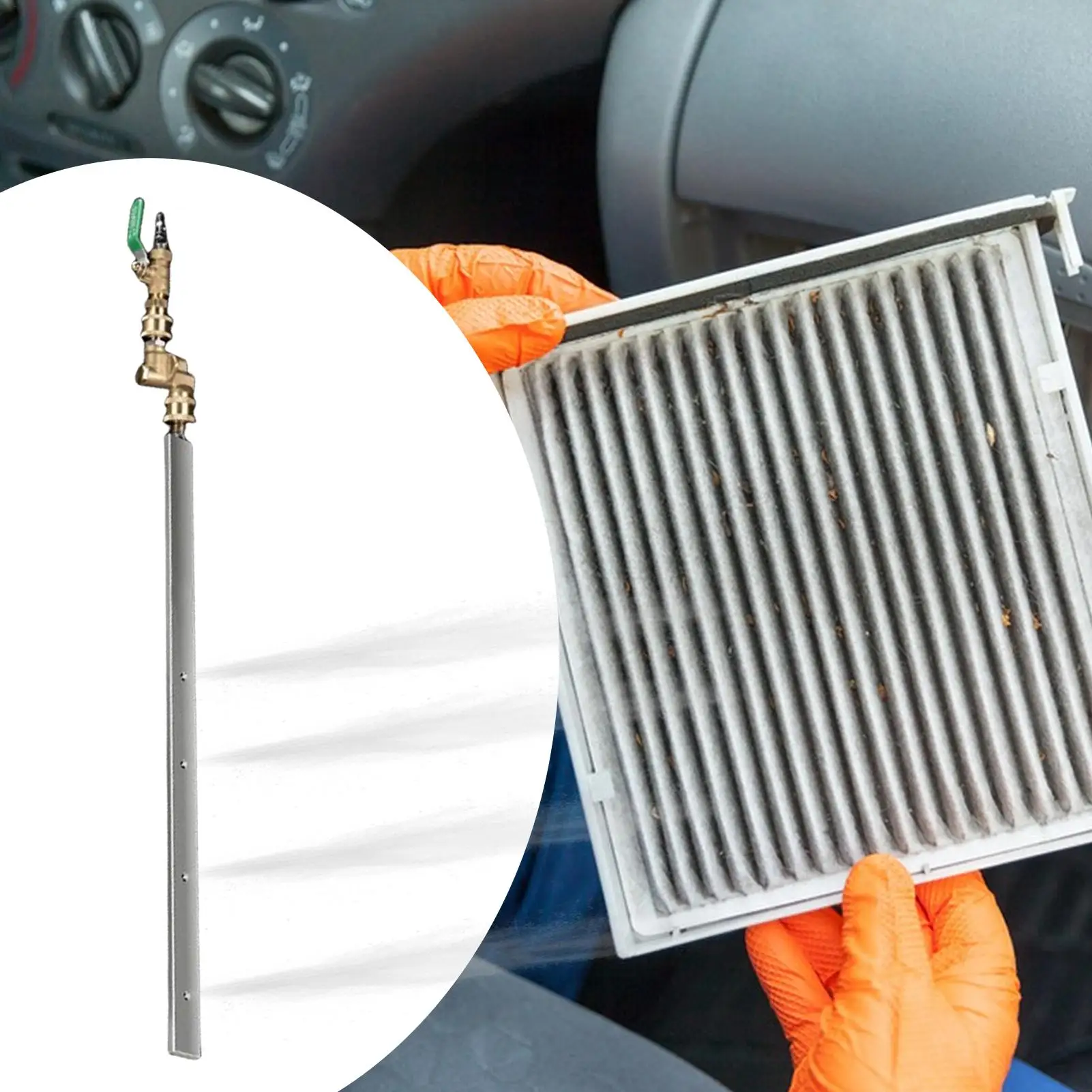 Stainless Steel Car Water Tank Radiator Condenser High Pressure Cleaning Rod No Disassembly Required Auto Maintenance Tool