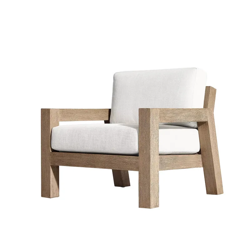 

Nordic teak outdoor sofa made old color villa courtyard hotel terrace defense