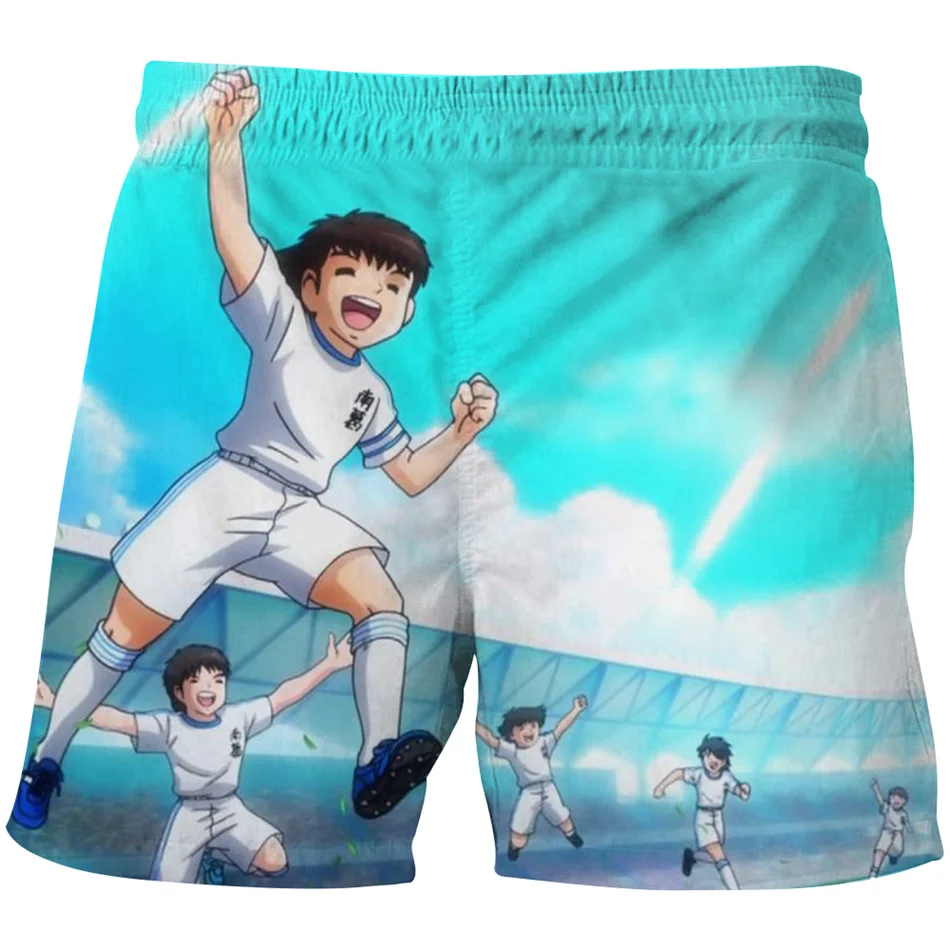 Beach Shorts Japanese Anime Captain Tsubasa 3D Print kids Casual Beach Shorts Fashion Streetwear Short Pants Trousers Clothing image 5