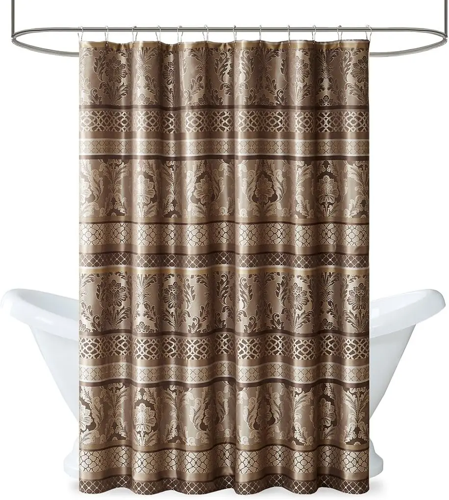 

Taupe Shower Curtain, Transitional Bathroom Decor, 72x72 Inches, Beige Color for Elegant Home