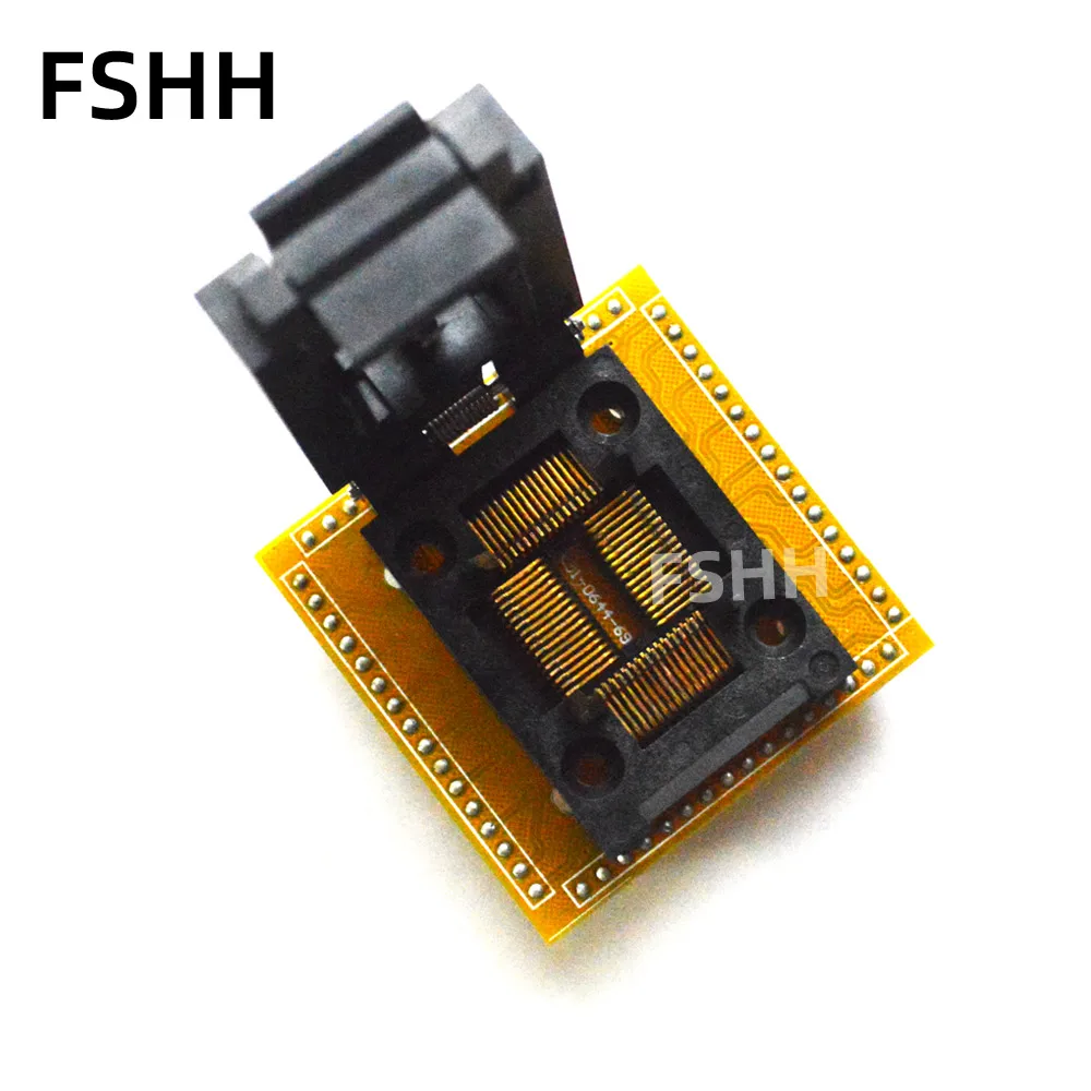 

FPQ-64-0.8-10 IC test socket QFP64 PQFP64 LQFP64 TQFP64 to SIP64 test socket adapter Pitch 0.8mm