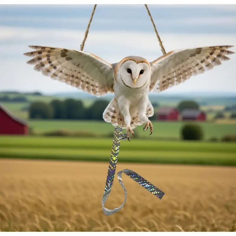 Holographic Bird Scare Tape With Reflective Surface And Bell For Farm Garden Orchard Outdoor Pest Control