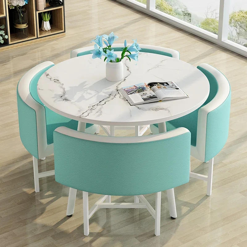 New Dining Tables Dining Table Set 4 Chairs Comedor 4 Sillas Reception Coffee Tables Living Room Furniture Chairs Kitchen Table