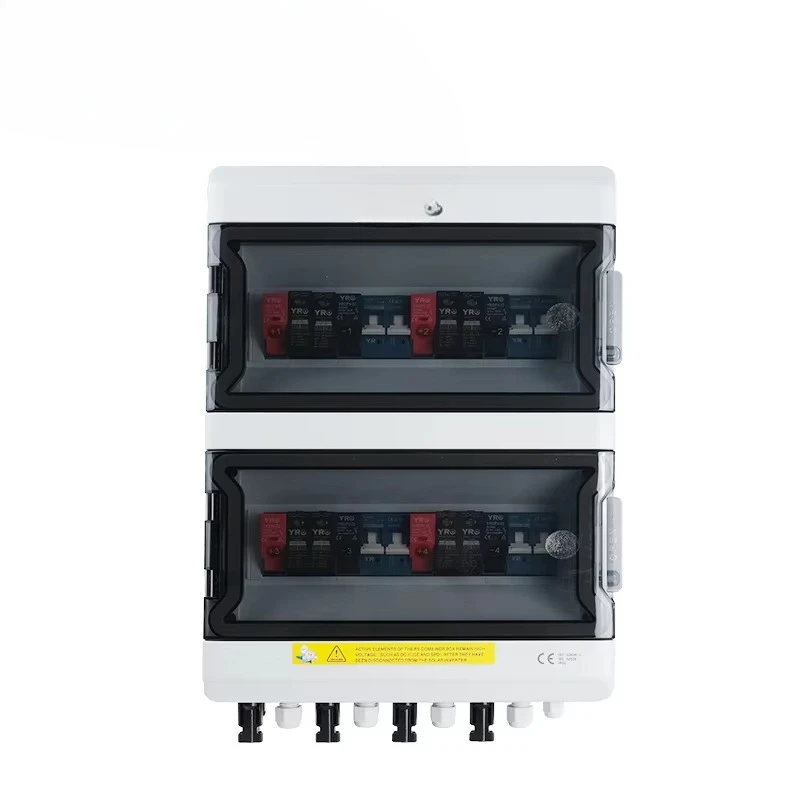 YRPVB-4/4 600V Solar Photovoltaic DC Combiner Box 26 Ways Array String PV Distribution Box for Solar Caja De Combiner