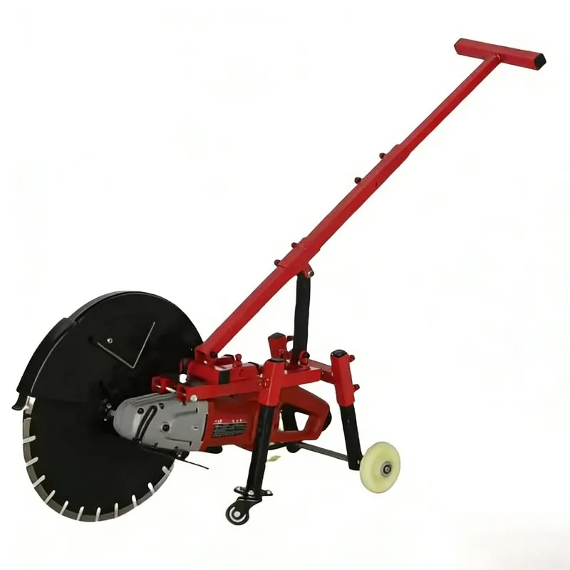 Telescopic Support Ground Cement Concrete Reinforced Pavement Hydropower Slotting High-power Hand-push Stone Cutting Machine