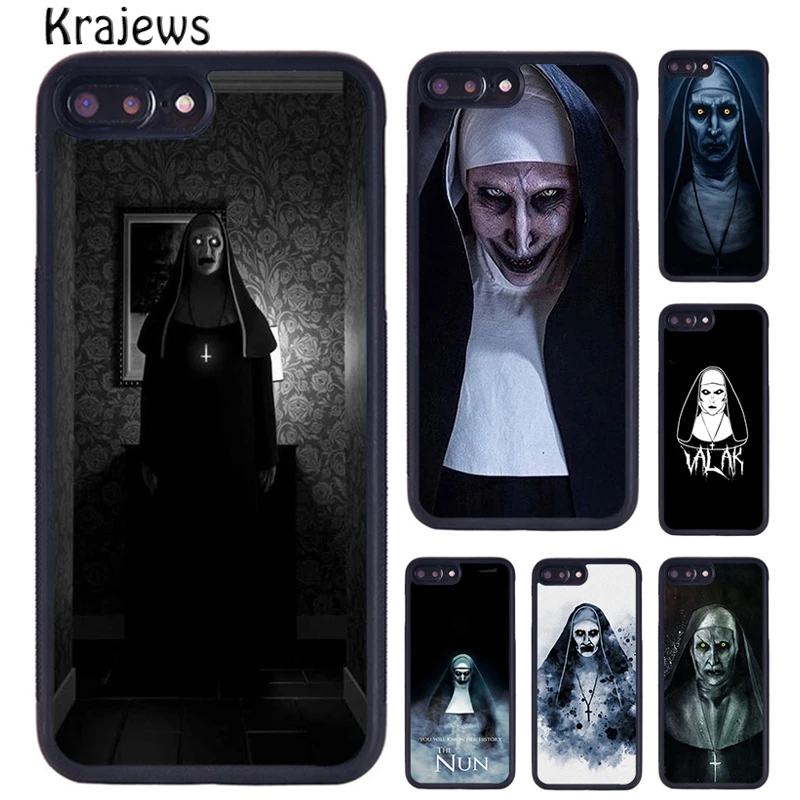 Krajews The Nun Valak Horror Phone Case Cover For iPhone 16 15 14 plus X XR XS 11 12 13 pro max coque