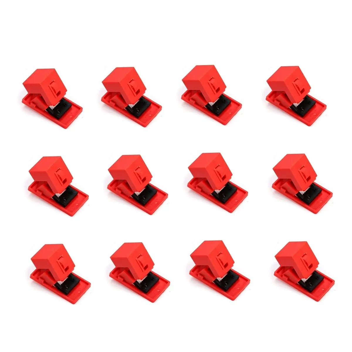 12 Pack Circuit Breaker Lockout Device 120-277V Clamp-on for ≤16 mm Handle